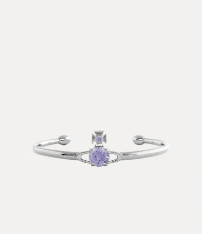 Vivienne Westwood Reina Large Bangle Platinum-light-lavender-cz Platinum-light-lavender-cz Women