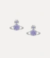 Vivienne Westwood Reina Large Earrings Platinum-light-lavender-cz Platinum-light-lavender-cz Women