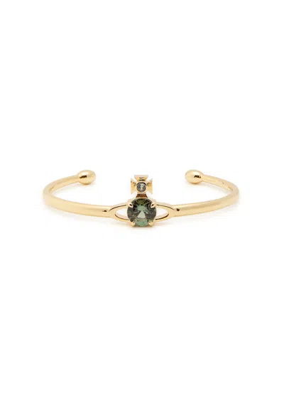 Vivienne Westwood Reina Orb Crystal-embellished Cuff In Gold