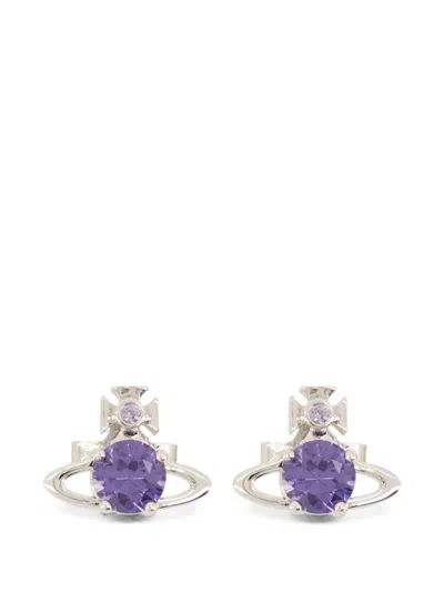 Vivienne Westwood Reina Orb Earrings In Silver