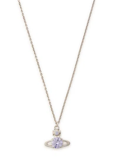 Vivienne Westwood Reina Orb Necklace In Silver