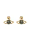 Vivienne Westwood Reina Orb Stud Earrings In Green
