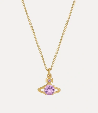 Vivienne Westwood Reina Pendant Necklace Gold-violet-cz Gold-violet-cz Women