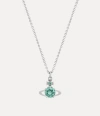 Vivienne Westwood Reina Pendant Necklace Platinum-light-turquoise-cz Platinum-light-turquoise-cz Women