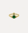 Vivienne Westwood Reina Petite Ring Gold-emerald-cz Gold-emerald-cz Unisex In Gold