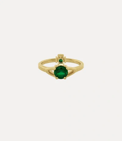 Vivienne Westwood Reina Petite Ring Gold-emerald-cz Gold-emerald-cz Unisex
