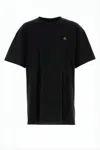 Vivienne Westwood Short-sleeve T-shirt With Colorful Embroidered Logo In Black