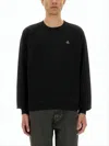 Vivienne Westwood Relaxed Fit Black Long-sleeve Sweatshirt With Ribbed Cuffs In Black