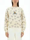 Vivienne Westwood Relaxed-fit Long-sleeve Shirt With Abstract Orb Pattern In Neutral