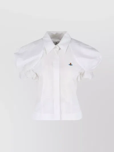 Vivienne Westwood Relaxed Fit Top Puff Sleeves In White