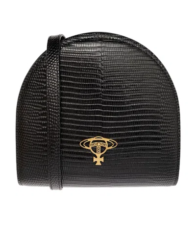 Vivienne Westwood Removable Shoulder Strap Single Shoulder Bag In Black