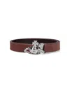 Vivienne Westwood Reversible Brown Suede And Black Leather Belt In Brown
