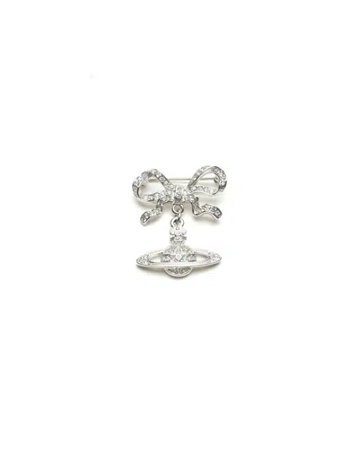 Vivienne Westwood Rhinestone Brooch In Purple