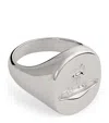 Vivienne Westwood Rhodium-plated Sterling Silver Orb Signet Ring In Silver