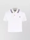 Vivienne Westwood Classic Polo With Multicolor Striped Detail In White