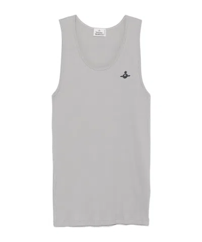 VIVIENNE WESTWOOD RIBBED COTTON TANK TOP