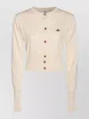Vivienne Westwood Off-white Bea Cropped Cardigan In Yellow