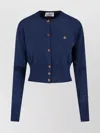 Vivienne Westwood Ribbed Crewneck Knitwear With Cuffs And Hem In Blue