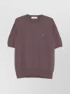 Vivienne Westwood Ribbed Crewneck T-shirt With Short Sleeves In Brown