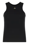 Vivienne Westwood 90s Orb-embellished Ribbed Tank Top Clothing In Black
