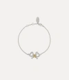 Vivienne Westwood Rigoberta Bracelet Platinum-gold-white-crystal Platinum-gold-white-crystal Women In Platinum-gold-white-crystal