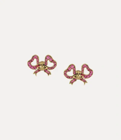 Vivienne Westwood Rigoberta Earrings -gold-rose-crystal -gold-rose-crystal Women