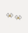 Vivienne Westwood Rigoberta Earrings Platinum-gold-white-crystal Platinum-gold-white-crystal Women In Platinum-gold-white-crystal