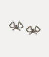 Vivienne Westwood Rigoberta Earrings Platinum-ruthenium-black-diamond-crystal Platinum-ruthenium-black-diamond-crystal In Platinum-ruthenium-black-diamond-crystal