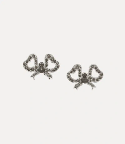 Vivienne Westwood Rigoberta Earrings Platinum-ruthenium-black-diamond-crystal Platinum-ruthenium-black-diamond-crystal