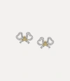 Vivienne Westwood Rigoberta Earrings Platinum-gold-white-crystal Platinum-gold-white-crystal Women In Metallic