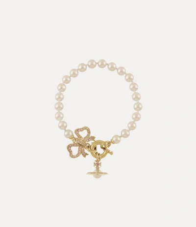 Vivienne Westwood Rigoberta Pearl Bracelet Gold-vintage-rose-crystal-creamrose-pearl Gold-vintage-rose-crystal-creamro
