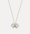Vivienne Westwood Rigoberta Pendant Necklace Platinum-gold-white-crystal Platinum-gold-white-crystal Women In Platinum-gold-white-crystal
