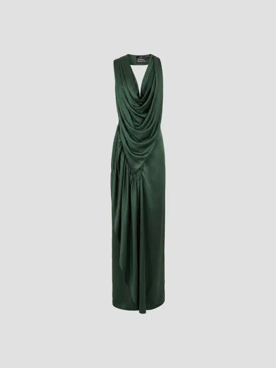 Vivienne Westwood Rill Mini Dress In Green