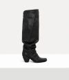 Vivienne Westwood River Boot Oiled Veget Tanned Black 7-40 Women In Black