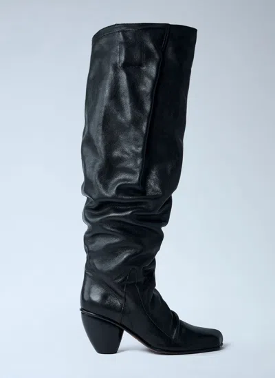 Vivienne Westwood River Leather Boots In Black