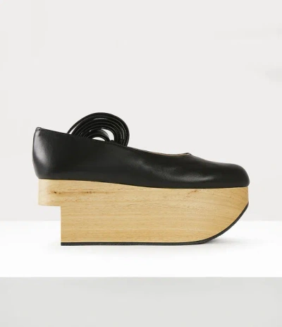 Vivienne Westwood Rocking Horse Ballerina Shoe Nappa Leather Black 7-40 Unisex