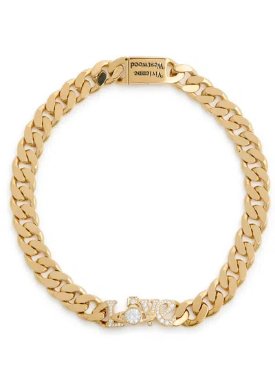 Vivienne Westwood Roderica Love Chain Choker In Gold