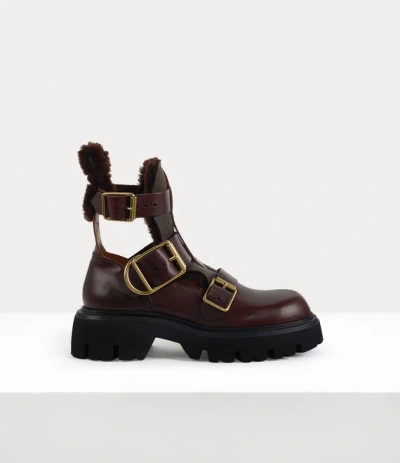 Vivienne Westwood Rome Commando Boots Leather/shearling Brown 7-41 Men