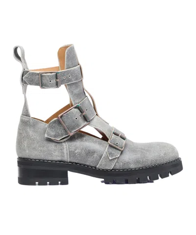 Vivienne Westwood Cut-out Ankle Boots In Grey