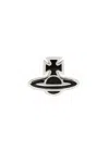 Vivienne Westwood Romina Orb Enamelled Stud Earring In Black