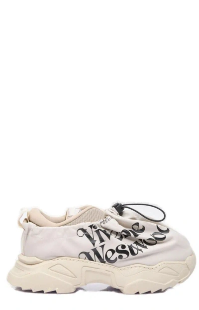 Vivienne Westwood Logo-print Layered Sneakers In Beige