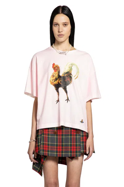 Vivienne Westwood Rooster Box T-shirt In Pink