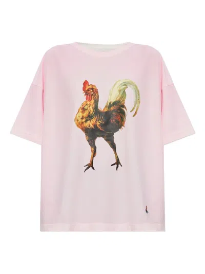 Vivienne Westwood Rooster-print T-shirt In Pink