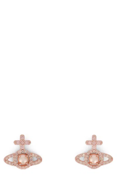 Vivienne Westwood Rose Gold Signature Stud Earrings