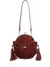 Vivienne Westwood Rosie Pleated-tassel Frame Bag In Red