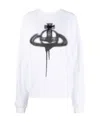 Vivienne Westwood Spray Orb-print Cotton Sweatshirt In White