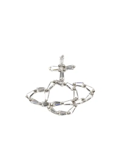 VIVIENNE WESTWOOD ROUND LOGO EARRINGS