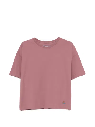Vivienne Westwood Round Neck Graphic T-shirt In Pink
