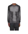 Vivienne Westwood Gray Sean Round Neck Sweater In Black