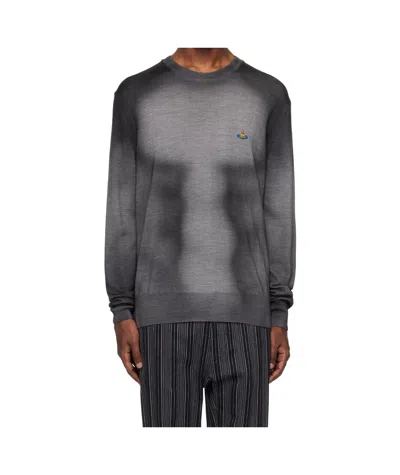 Vivienne Westwood Gray Sean Round Neck Sweater In Aw24-p401